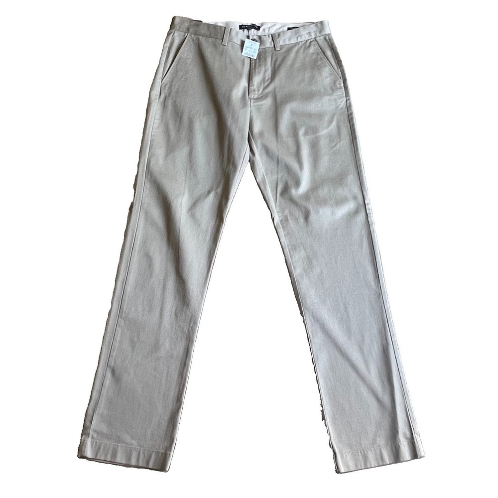 NWT J.Crew Mercantile Mens Classic Tan Flex Chino Pants 32x34